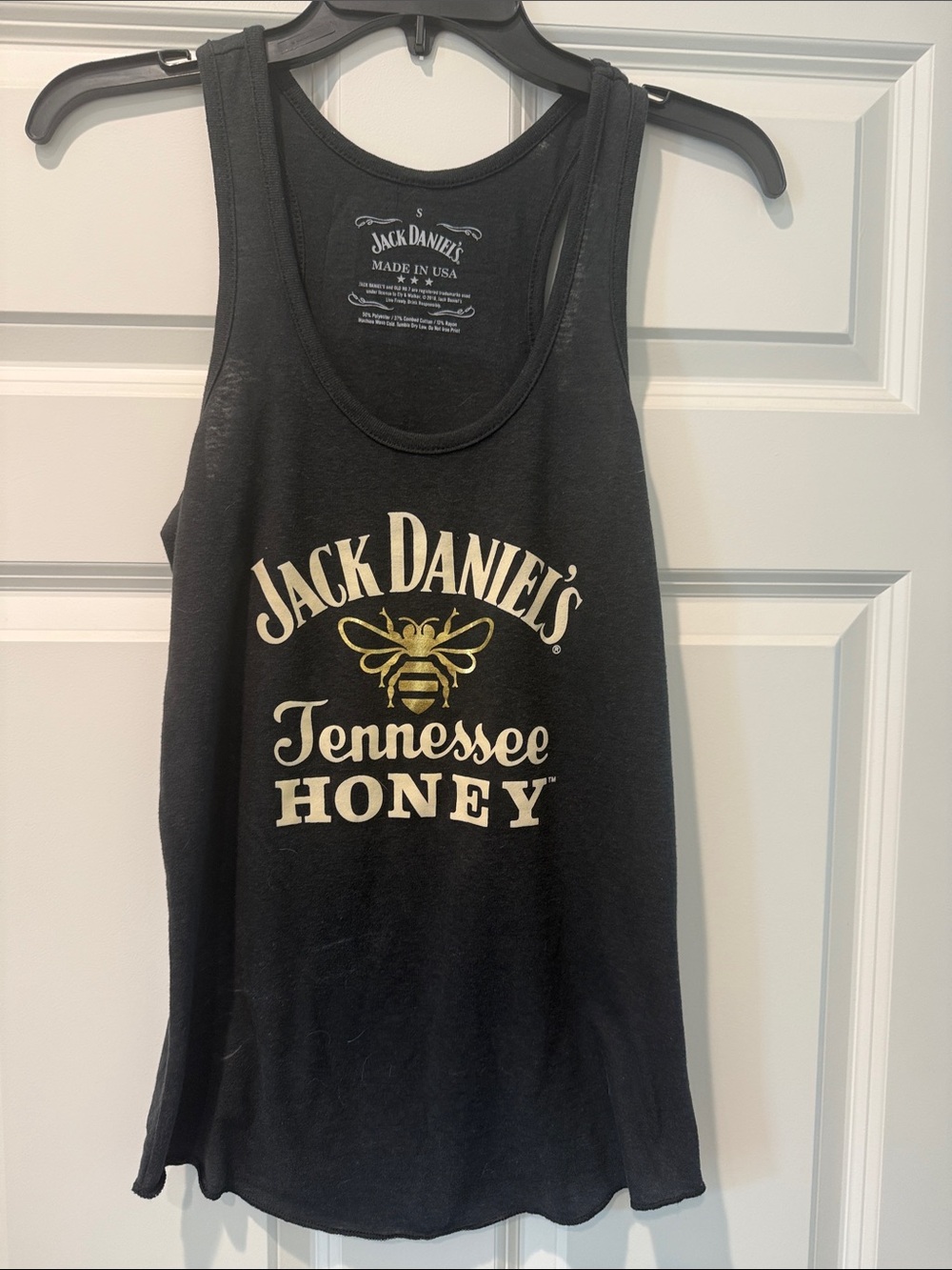 Jack Daniels Black Tank with Gold Tennessee Honey Logo